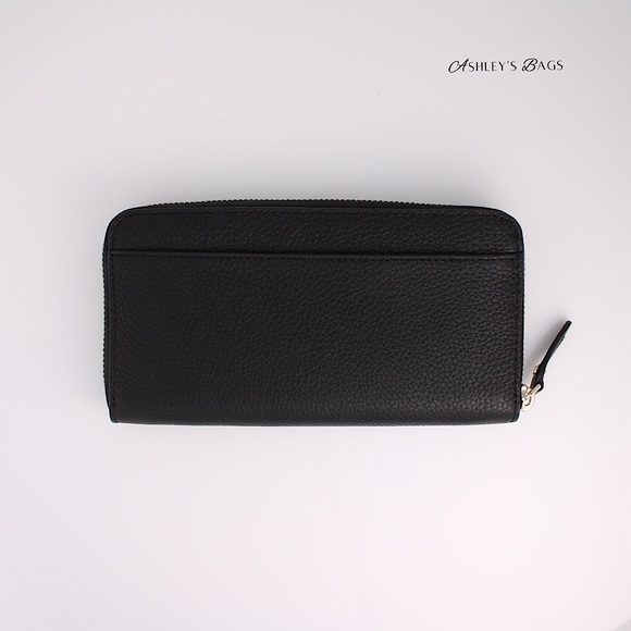 Kate Spade Ella Pebbled Leather Large Continental Wallet In Black - Picture 3 of 4